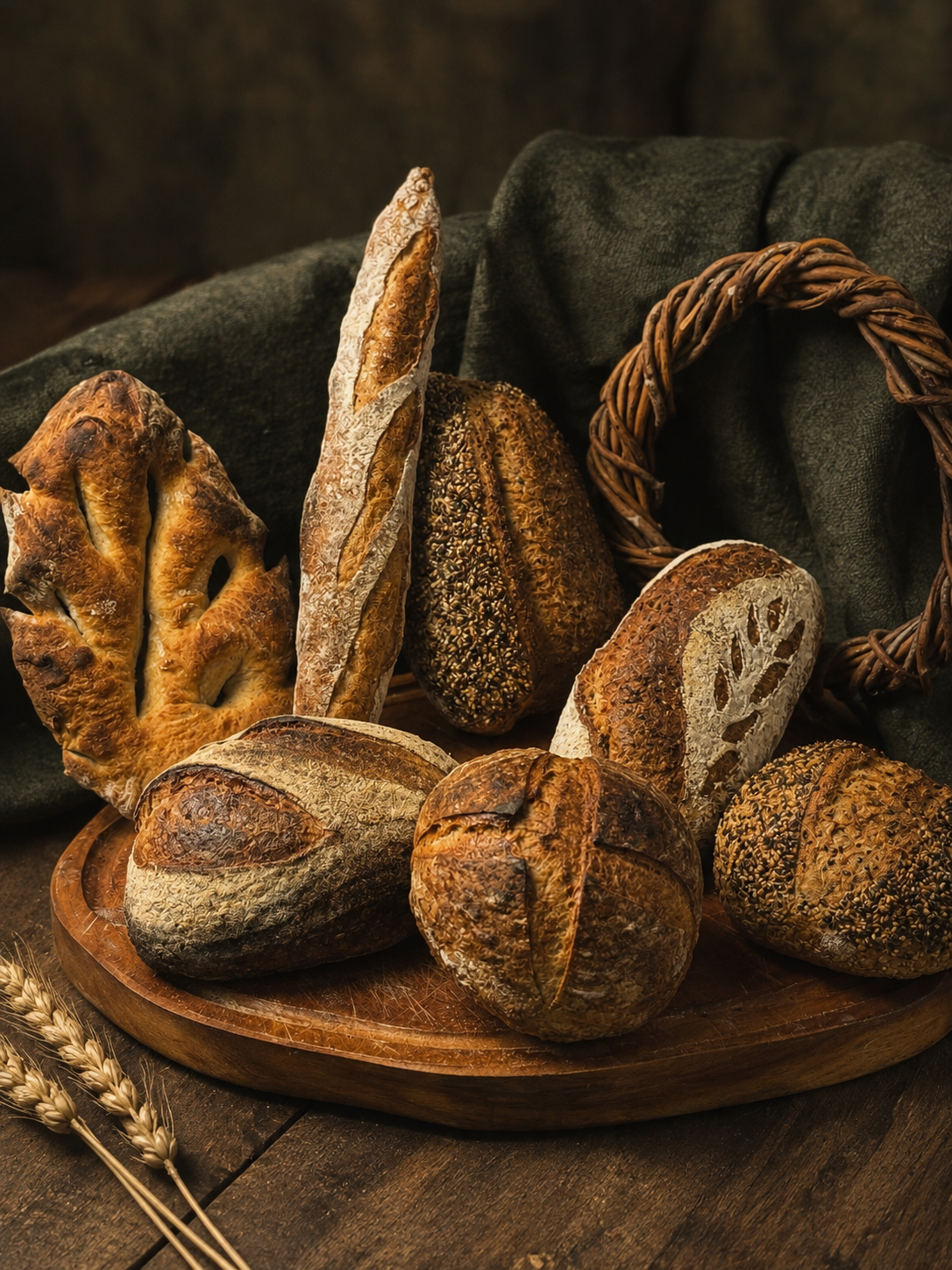 Seleção de Pães Artesanais Pazuca